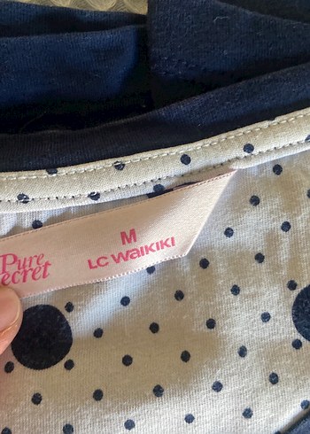 LC Waikiki Uzun Kollu Puantiyeli Kadın Pijama Takımı