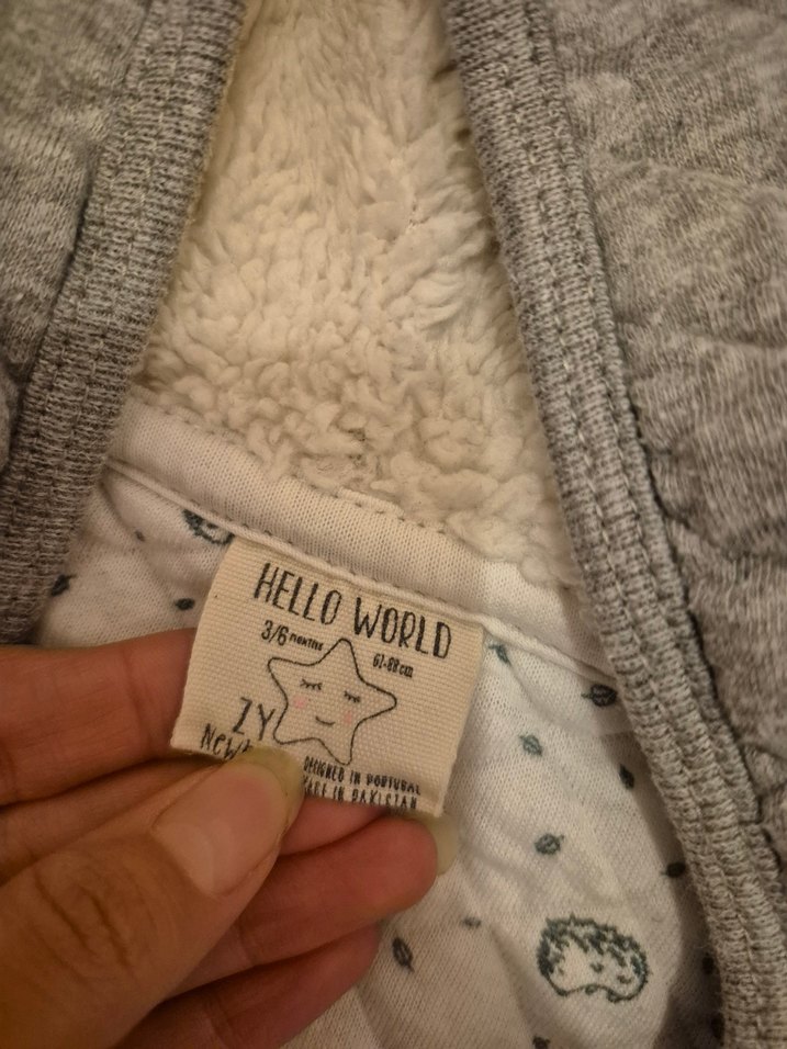 Gri Örgü Bebek Kayak Tulumu - Görsel 2