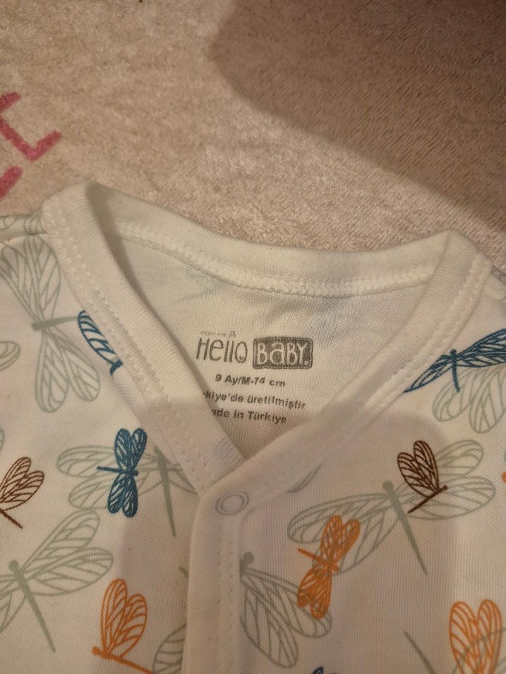 Bebek Kız Baskılı Fermuarlı Hastane Tulumu - Görsel 2