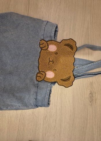 Nakışlı Kahverengi ve Gri Bebek Çantası - Görsel 2