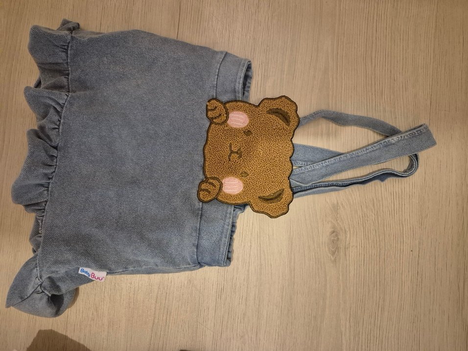 Nakışlı Kahverengi ve Gri Bebek Çantası - Görsel 2