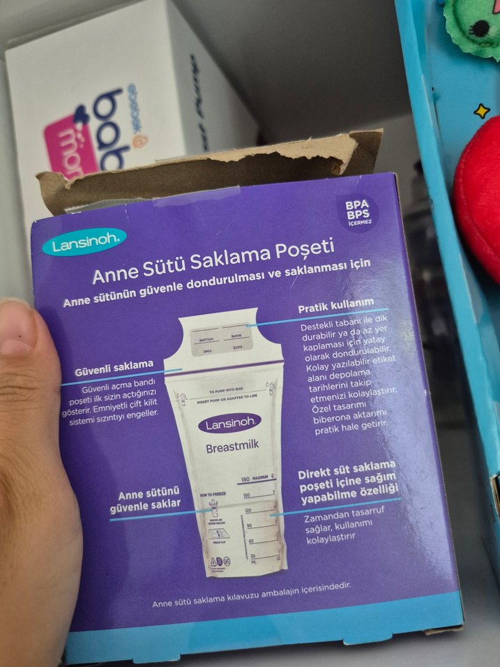 Lansinoh Mor Anne Sütü Saklama Poşeti - Görsel 2