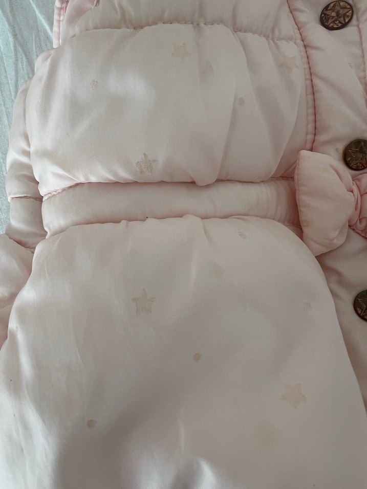 Kız Çocuk Pembe Kapüşonlu Düğmeli Yelek - Görsel 3