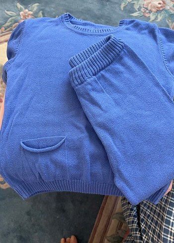 Mavi Çocuk Triko Kazak ve pantolon