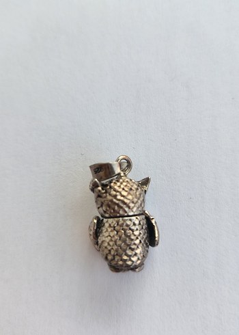 Diğer 925 ayar gümüş hareket edebilen baykuş kolye ucu