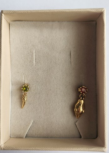 Lucky culture yılan ve pençe gümüş küpe