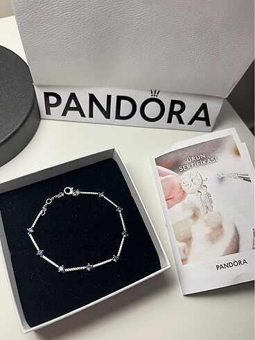 Orijinal Pandora Pave Mavi Taşlı Bileklik