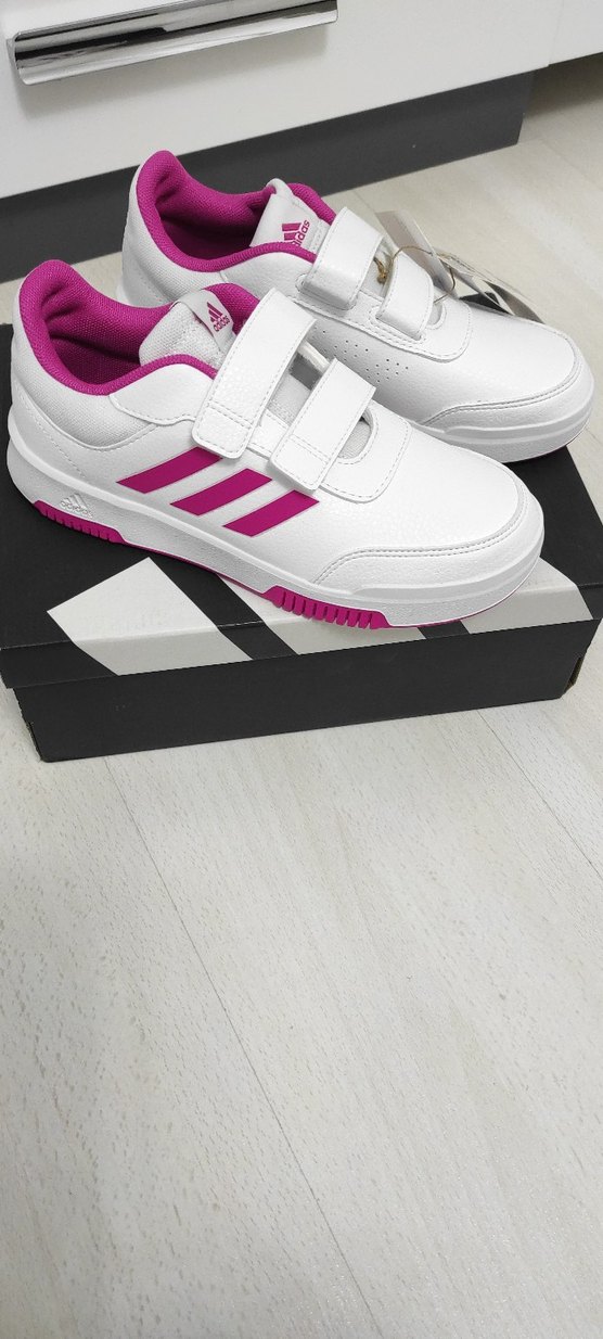 Kız Çocuk Beyaz Renkli Cırt Cırtlı Spor Ayakkabı - Görsel 4