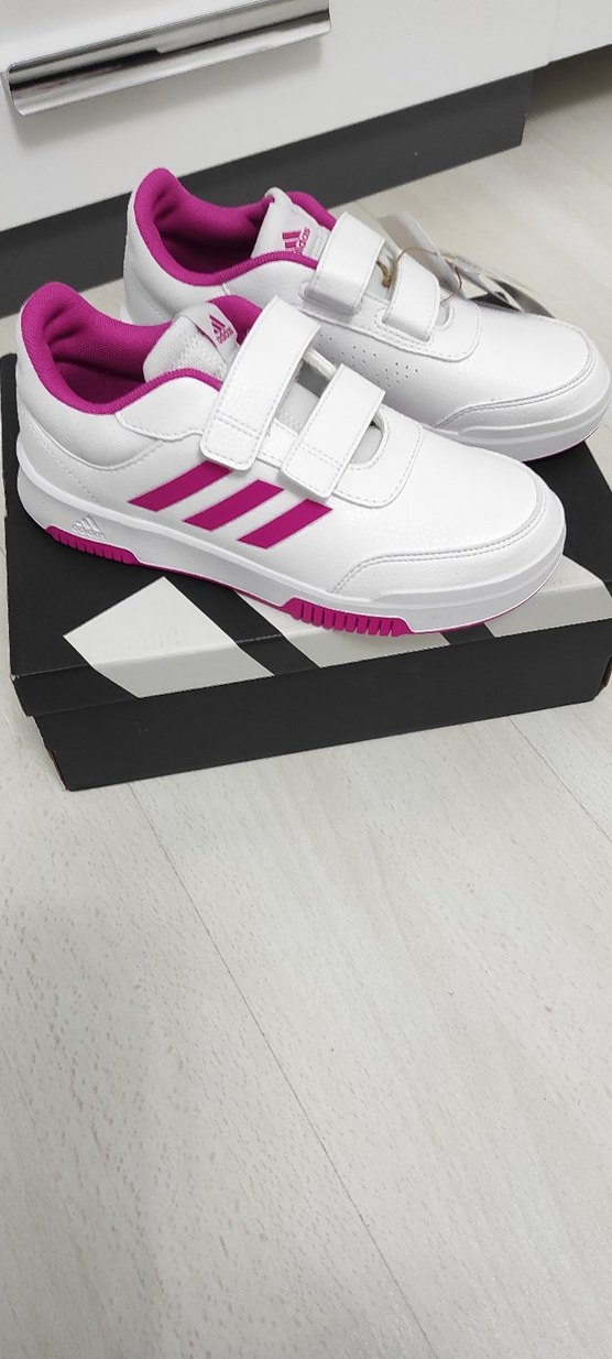 Kız Çocuk Beyaz Renkli Cırt Cırtlı Spor Ayakkabı - Görsel 3