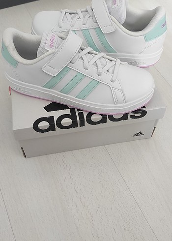 Kız Çocuk Beyaz Adidas Spor Ayakkabı - Görsel 7