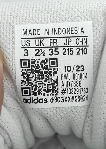 Kız Çocuk Beyaz Adidas Spor Ayakkabı - Görsel 8