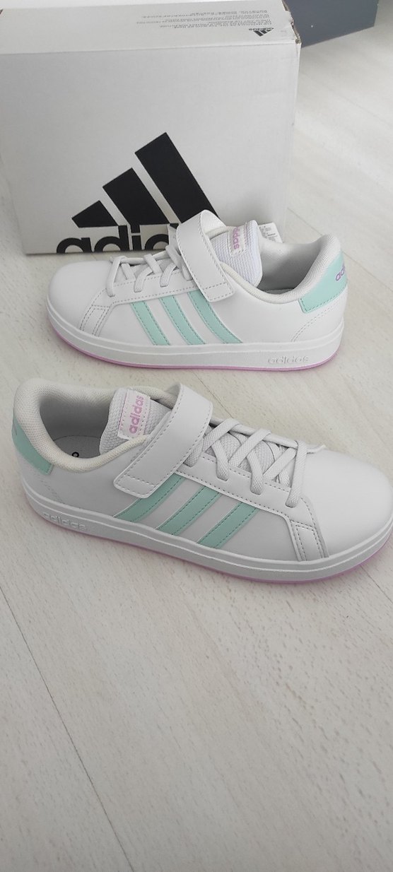 Kız Çocuk Beyaz Adidas Spor Ayakkabı - Görsel 5