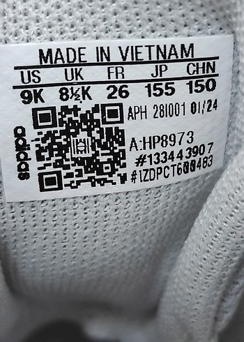 Kız Çocuk Beyaz Adidas Spor Ayakkabı - Görsel 7