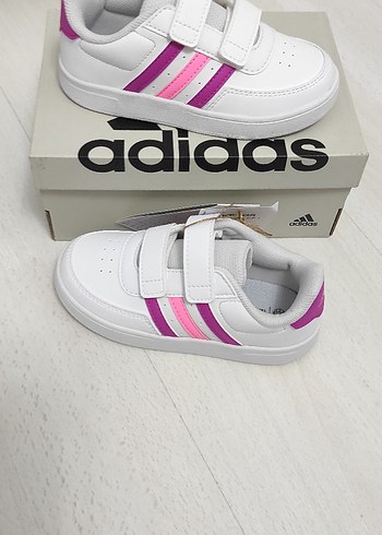 Kız Çocuk Beyaz Adidas Spor Ayakkabı - Görsel 4
