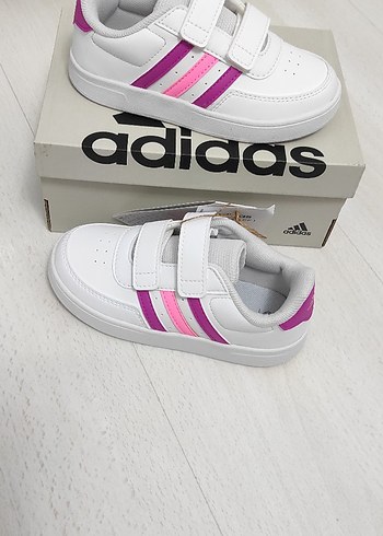 Kız Çocuk Beyaz Adidas Spor Ayakkabı - Görsel 3