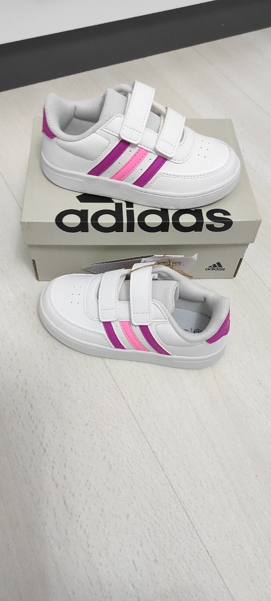 Kız Çocuk Beyaz Adidas Spor Ayakkabı - Görsel 4