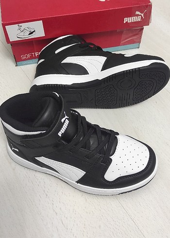 Erkek Çocuk Siyah Beyaz Puma Spor Ayakkabı - Görsel 2