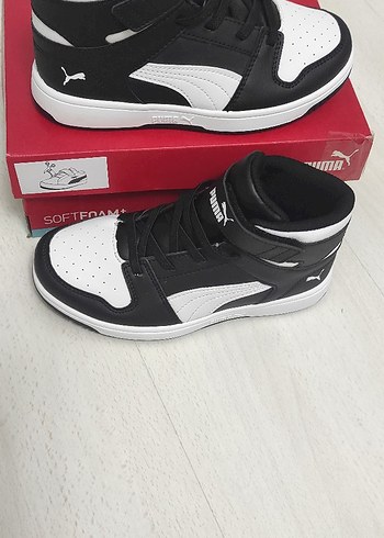 Erkek Çocuk Siyah Beyaz Puma Spor Ayakkabı - Görsel 6