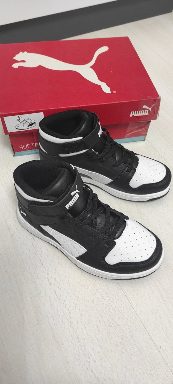 Erkek Çocuk Siyah Beyaz Puma Spor Ayakkabı - Görsel 3