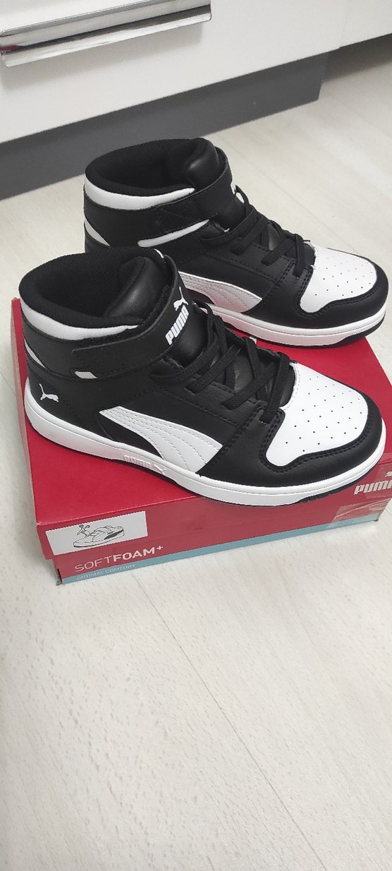 Erkek Çocuk Siyah Beyaz Puma Spor Ayakkabı - Görsel 5