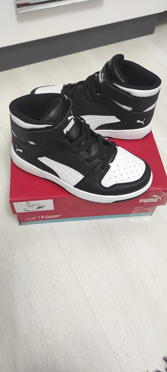 Erkek Çocuk Siyah Beyaz Puma Spor Ayakkabı - Görsel 4