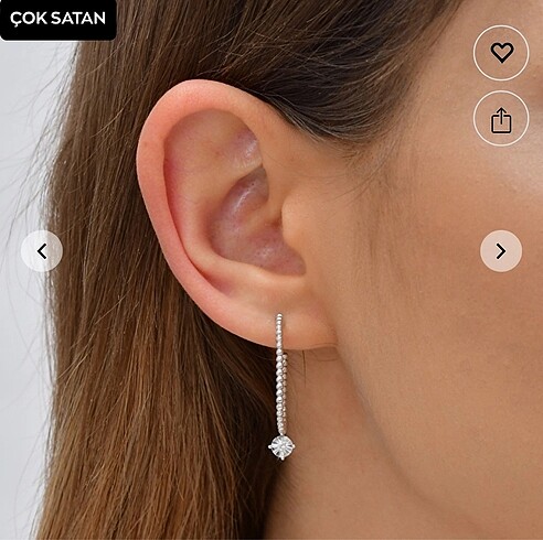  Beden Zen pırlanta küpe (çift)