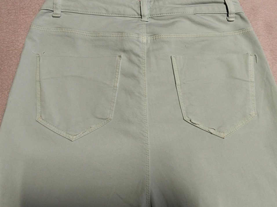 Mint Yeşili Slim Fit yüksek bel Pantolon — görsel 4/7