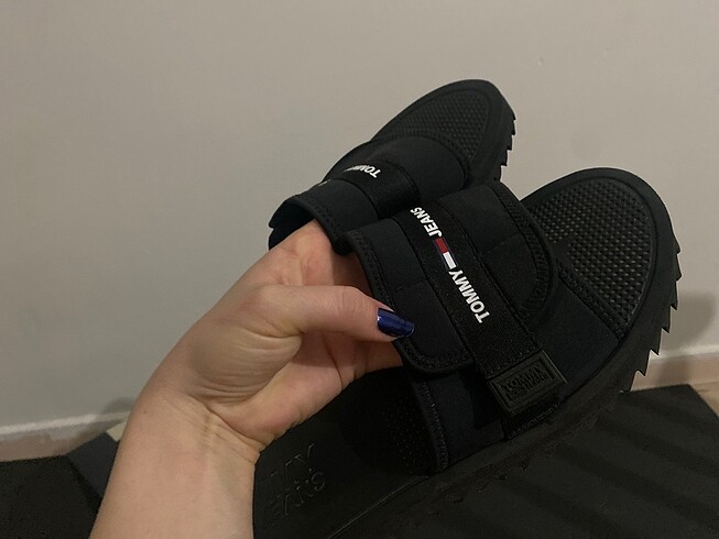44 Beden siyah Renk Tommy Hilfiger Erkek Terlik