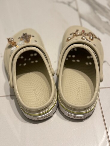 37,5 Beden ten rengi Renk Crocs kadın terliği
