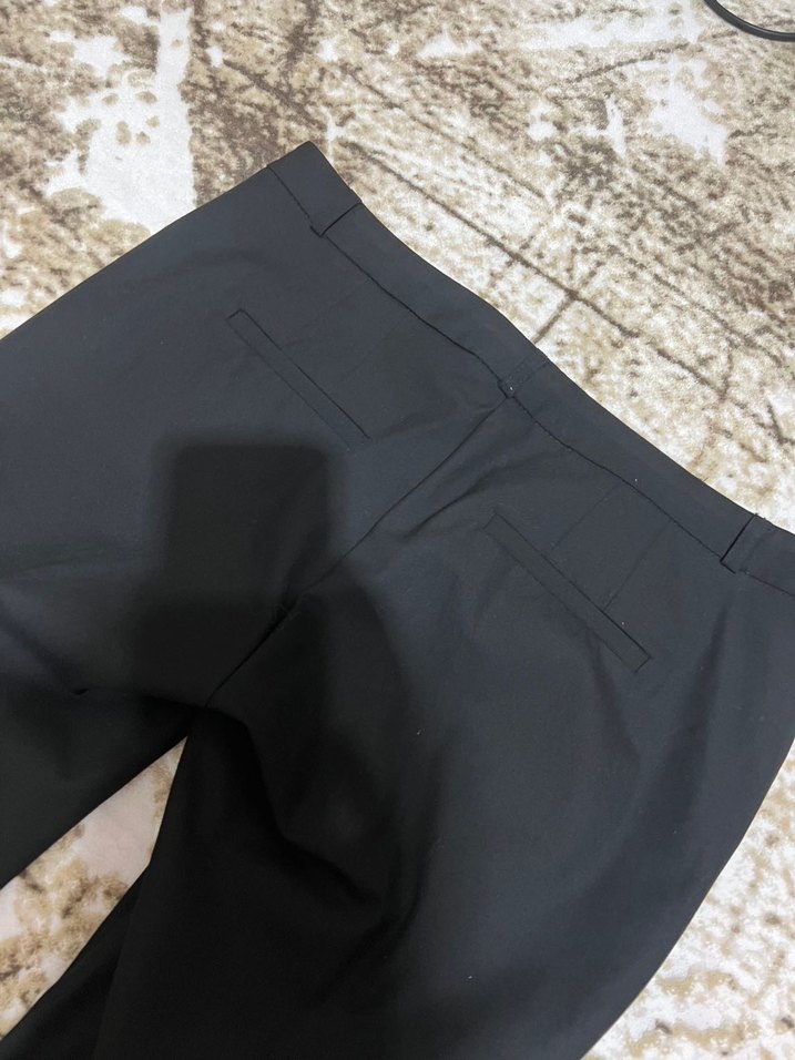 Siyah Kadın Koton Kumaş Pantolon - Görsel 3