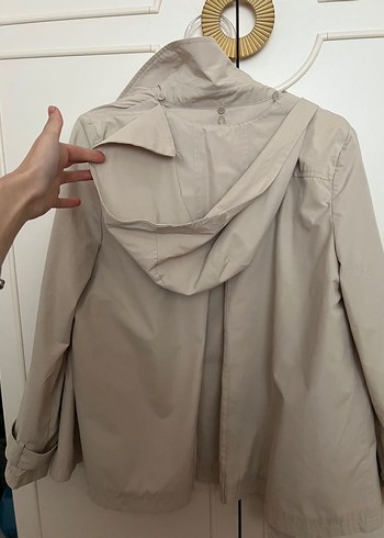 Bej Kadın Keten Midi Trençkot - Görsel 2