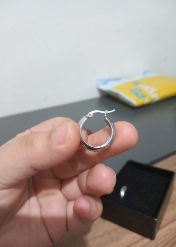  Beden Gri Minimalist Küpe Çifti