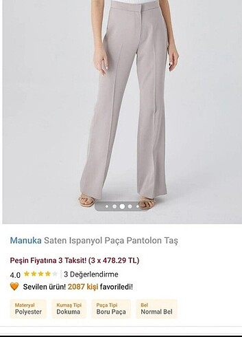 40 Beden gri Renk Pantolon