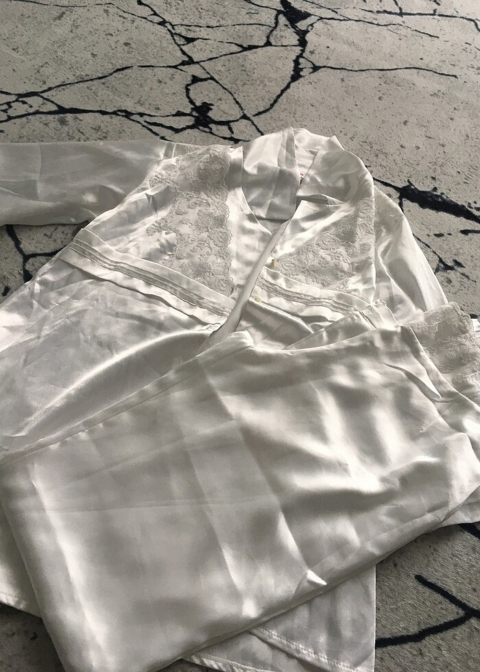 Saten pijama seti - Görsel 3