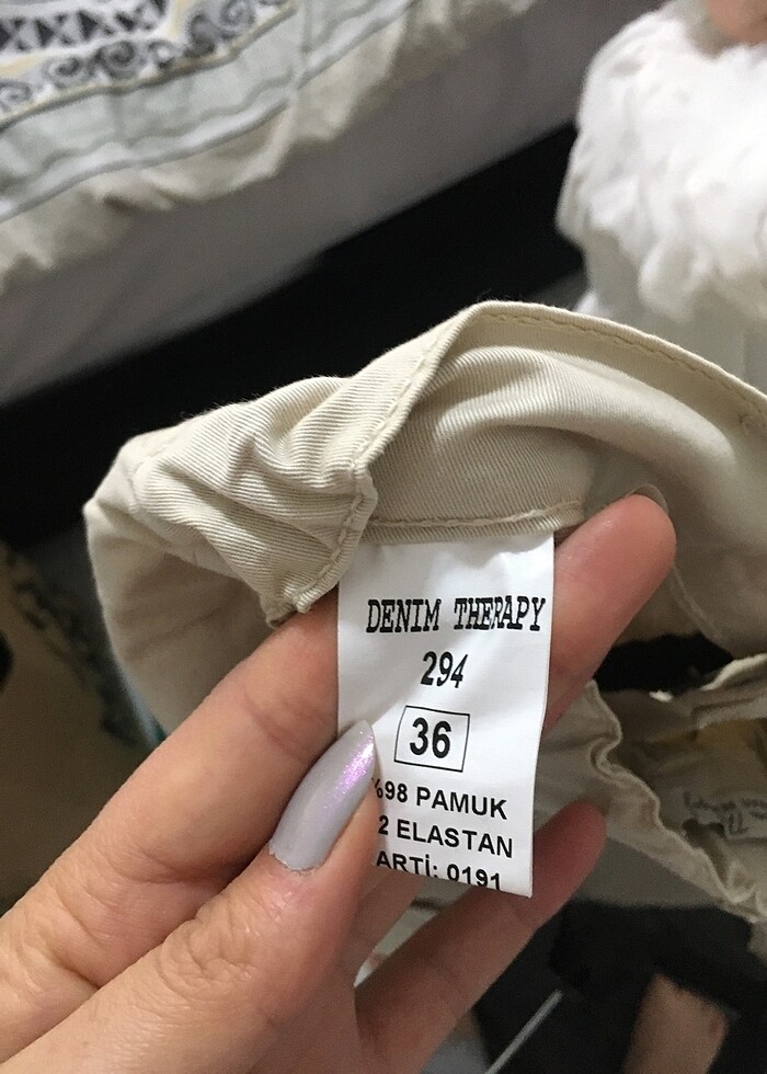 Pantolon  krem - Görsel 3