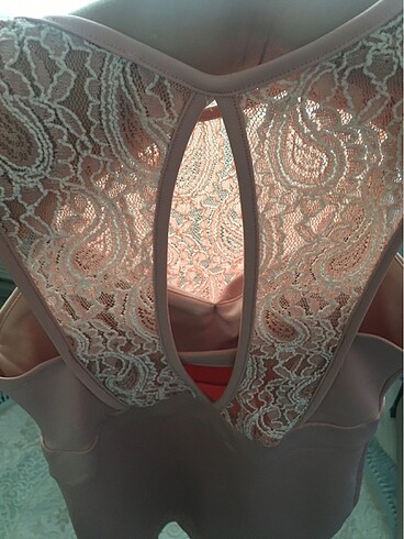 Mini pembe elbise - Görsel 6