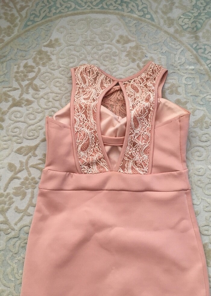 Mini pembe elbise - Görsel 3