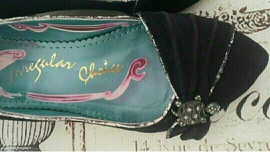 Irregular Choice Gece ayakkabısı şık kaplumbağa taşlı