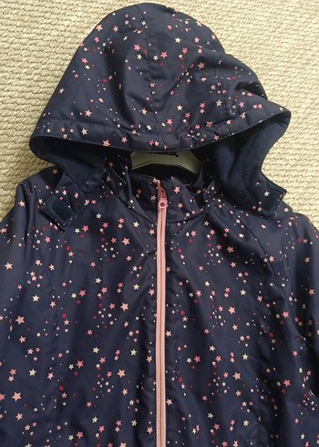 Kız Çocuk Mavi Baskılı Fermuarlı Ceket - Görsel 2