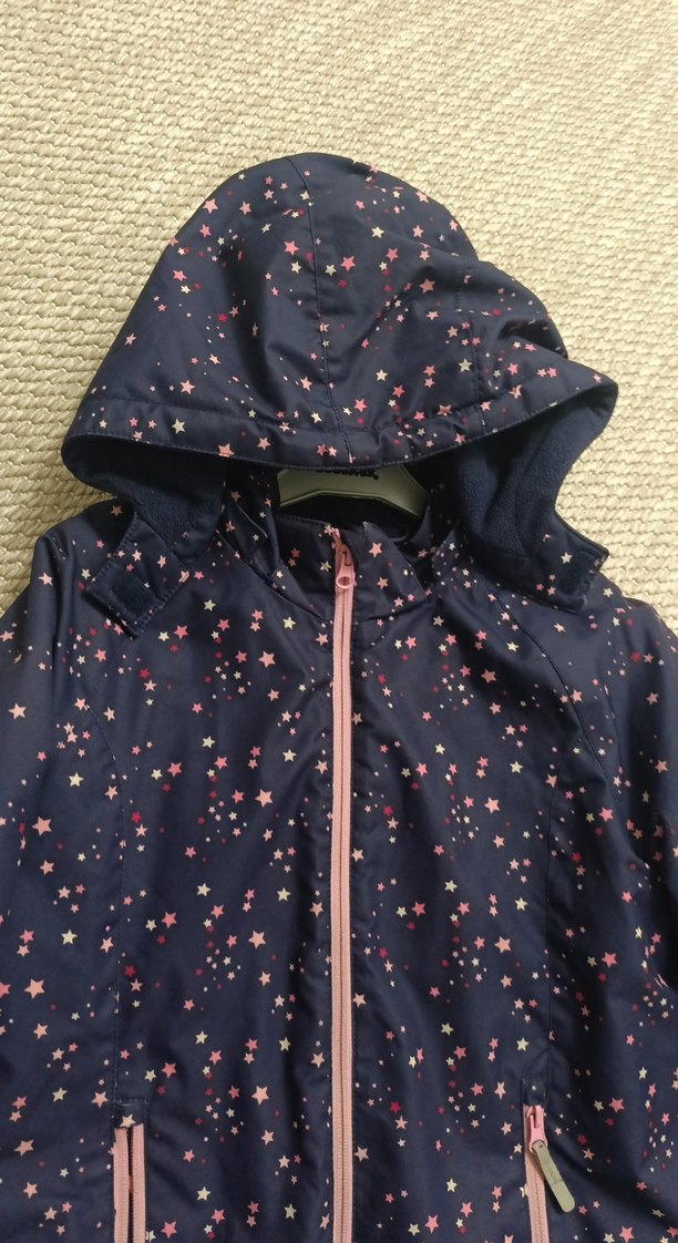 Kız Çocuk Mavi Baskılı Fermuarlı Ceket - Görsel 2