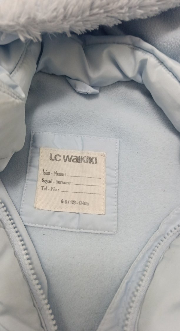 Kız Çocuk Gri Kapüşonlu Kaban - Görsel 4