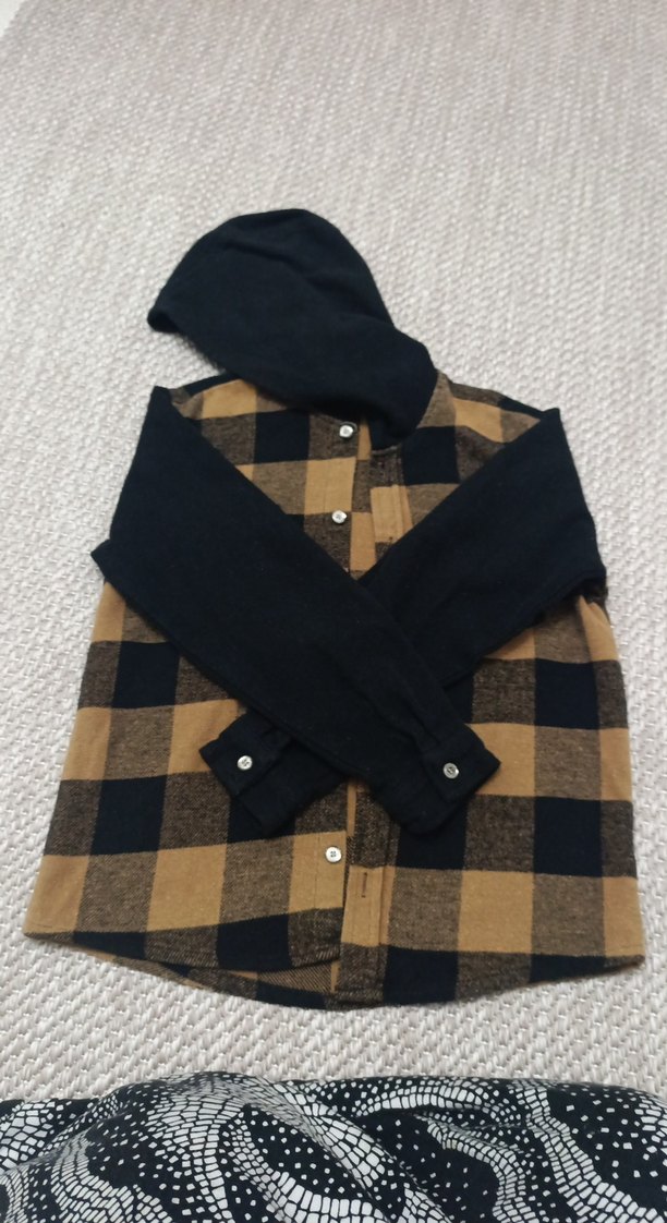 Kapüşonlu Kareli Erkek Çocuk Gömlek - Görsel 2