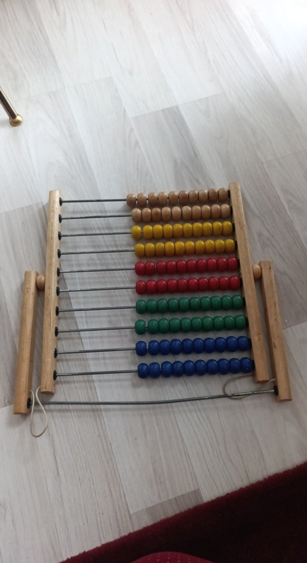 Ahşap Renkli Sayı Boncukları Oyuncak - Görsel 4