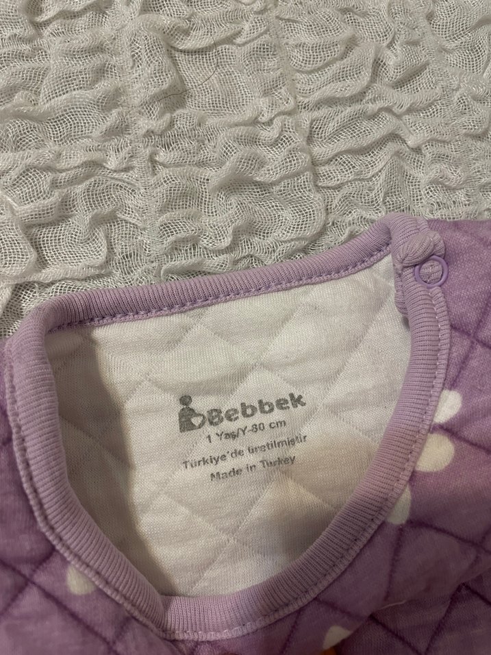 Kız Çocuk Lila Çiçekli Uzun Kollu Sweatshirt - Görsel 2