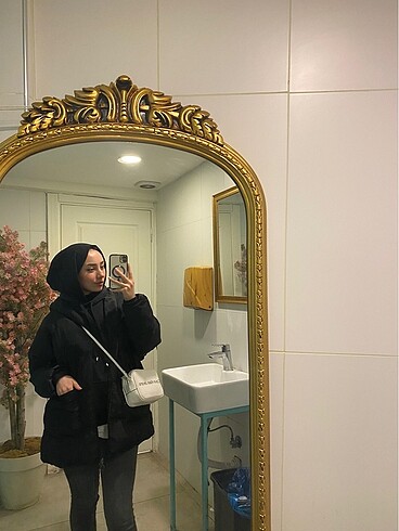 s Beden Kadın siyah şişme mont