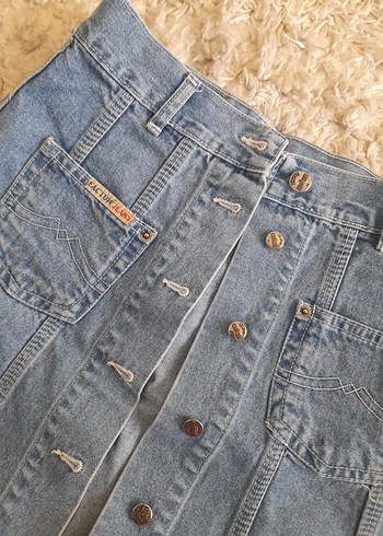 Düğmeli Kadın Denim Etek
