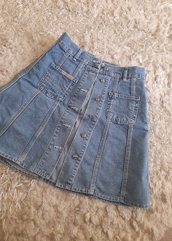 Diğer Düğmeli Kadın Denim Etek