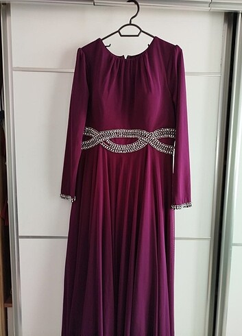 46 Beden bordo Renk Abiye