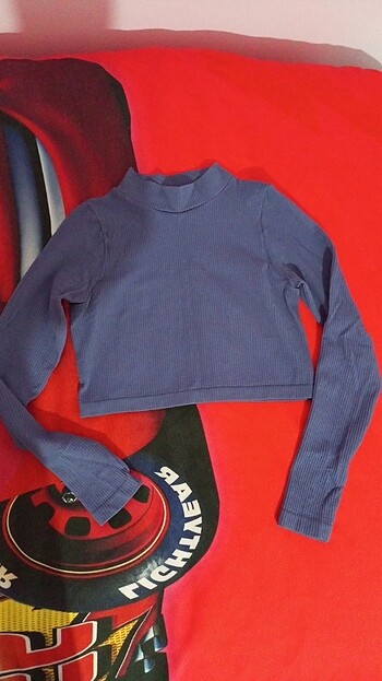 Mavi fitilli crop bluz