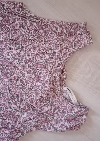 Kız Çocuk Mor Bohem V Yaka Fırfırlı Elbise - Görsel 2